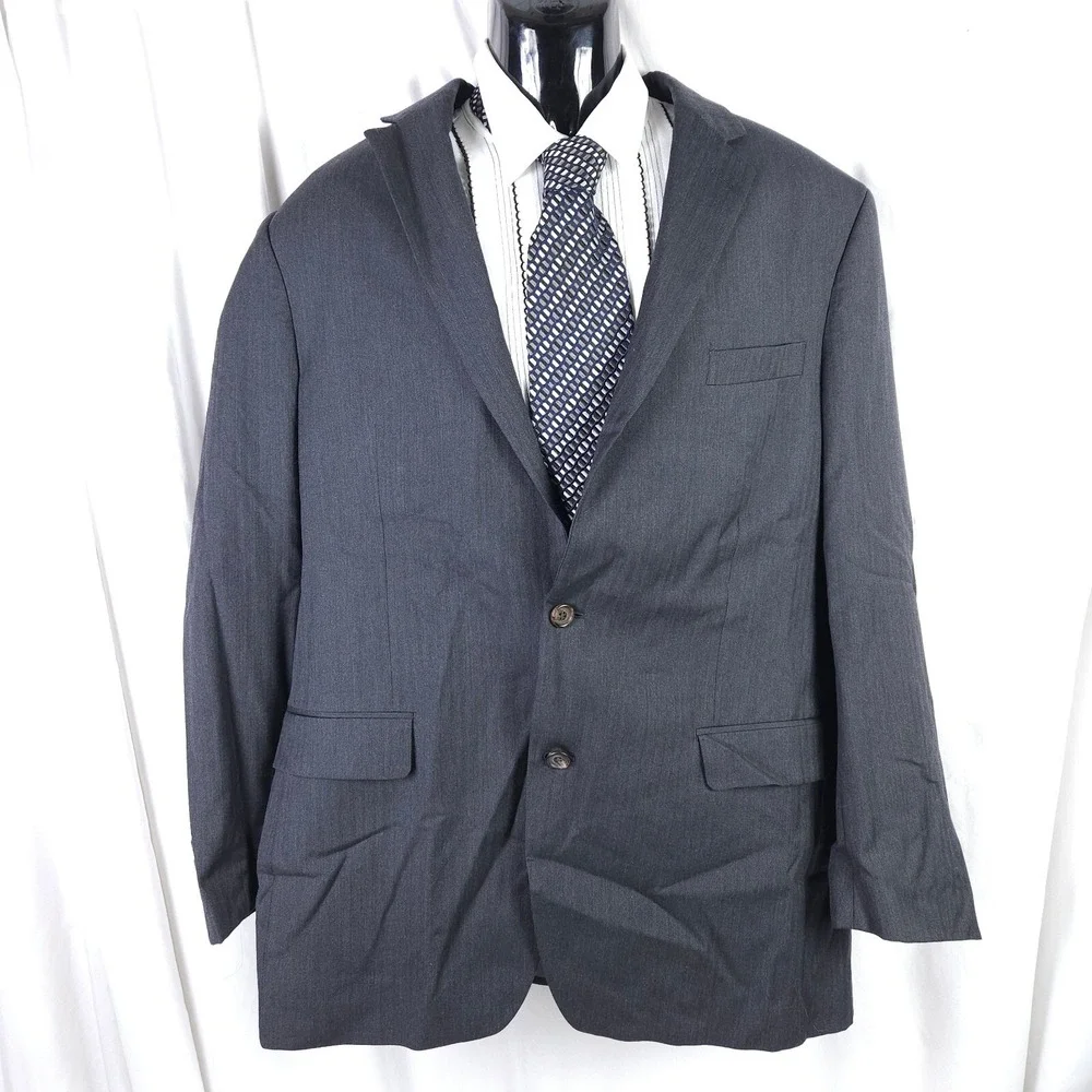 Lauren Ralph Lauren Dark Gray Wool Sports Coat Blazer Men's 44L